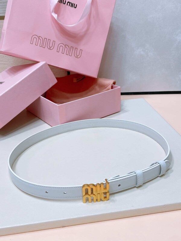 Cinto Miu Miu Couro White