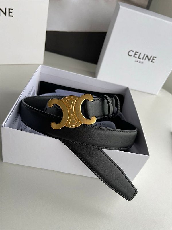 Cinto Celine Couro Black