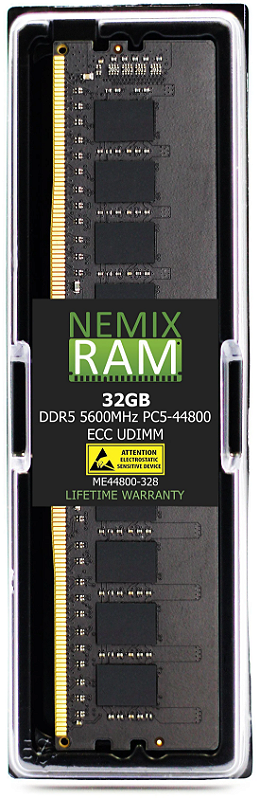 Memória RAM Nemix RAM DDR5 32GB 1x32GB 2Rx8 ECC UDIMM 5600MHz