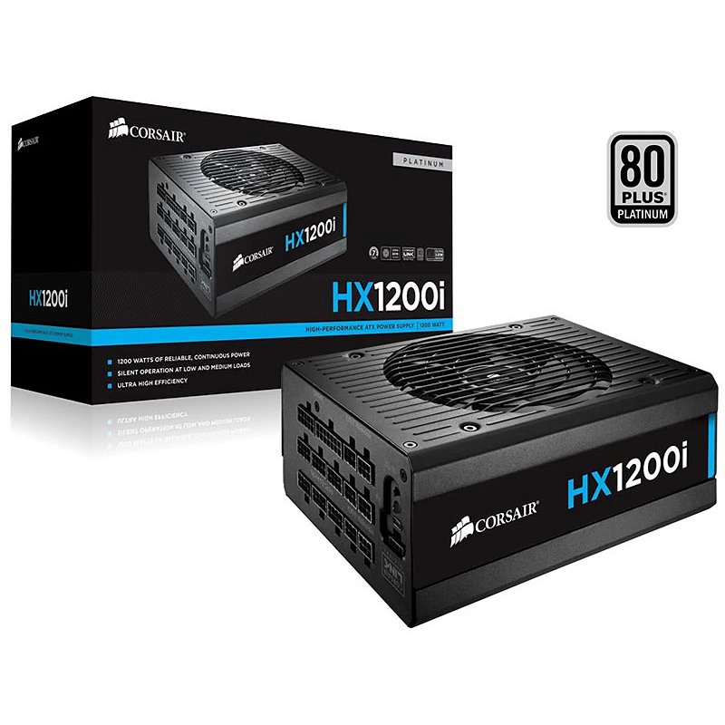 Fonte Corsair HX1200i Platinum Full Modular - Peças para