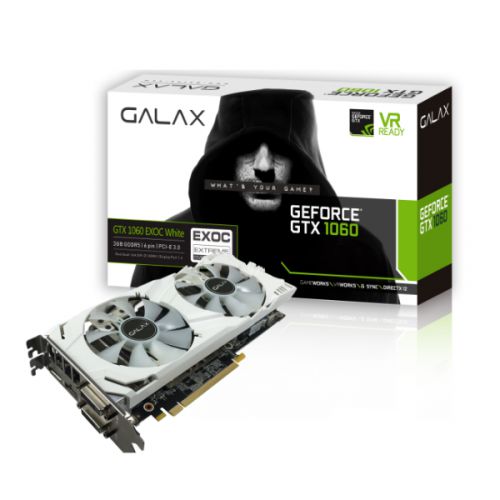 Placa De Vídeo Galax GTX 1060 EXOC White 3GB (OPEN BOX/USED