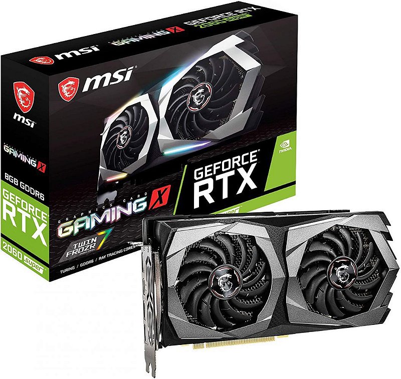 Placa De Vídeo MSI RTX 2060 Super Gaming X 8GB - Peças para