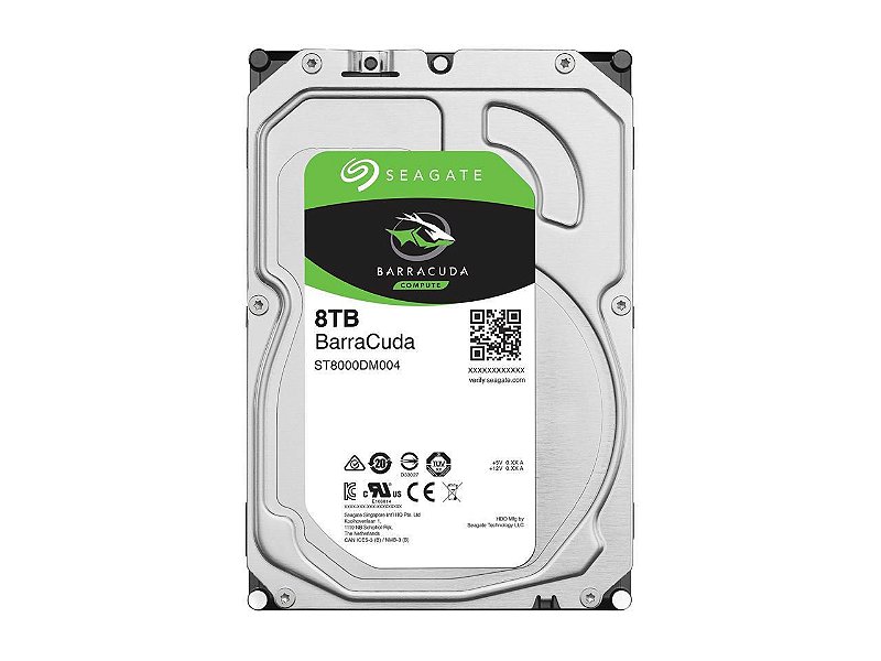 Seagate Barracuda 8TB HDD【中古】 HD Seagate BarraCuda 8TB Sata 6.0GBp/s 256MB - Peças para