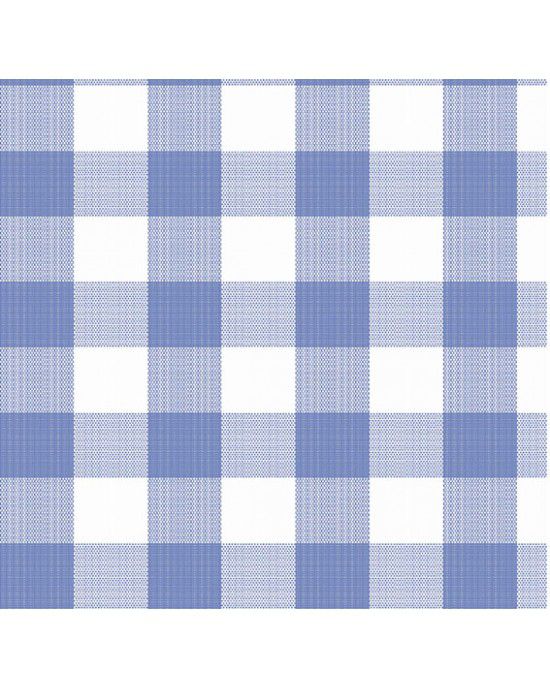 Tecido Tricoline 100% algodão - Xadrez Azul Bebe (0.50x1.50)
