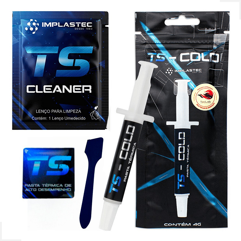 Pasta Térmica Implastec Ts Cold 4g, Espátula + Sachê Cleaner Empresa