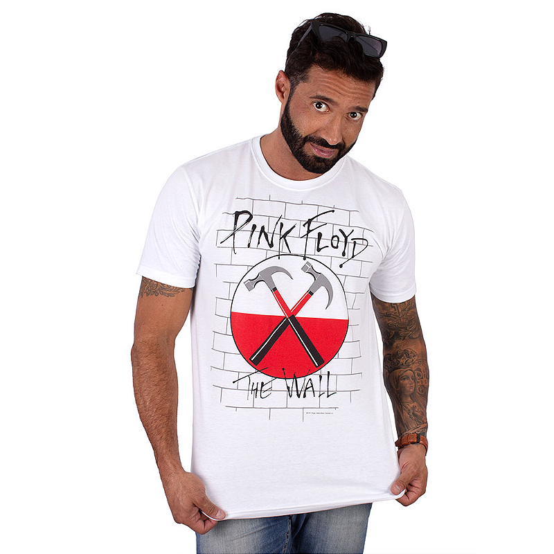 Camiseta Pink Floyd The Wall Branca - Art Rock Camisetas - Desde 1992