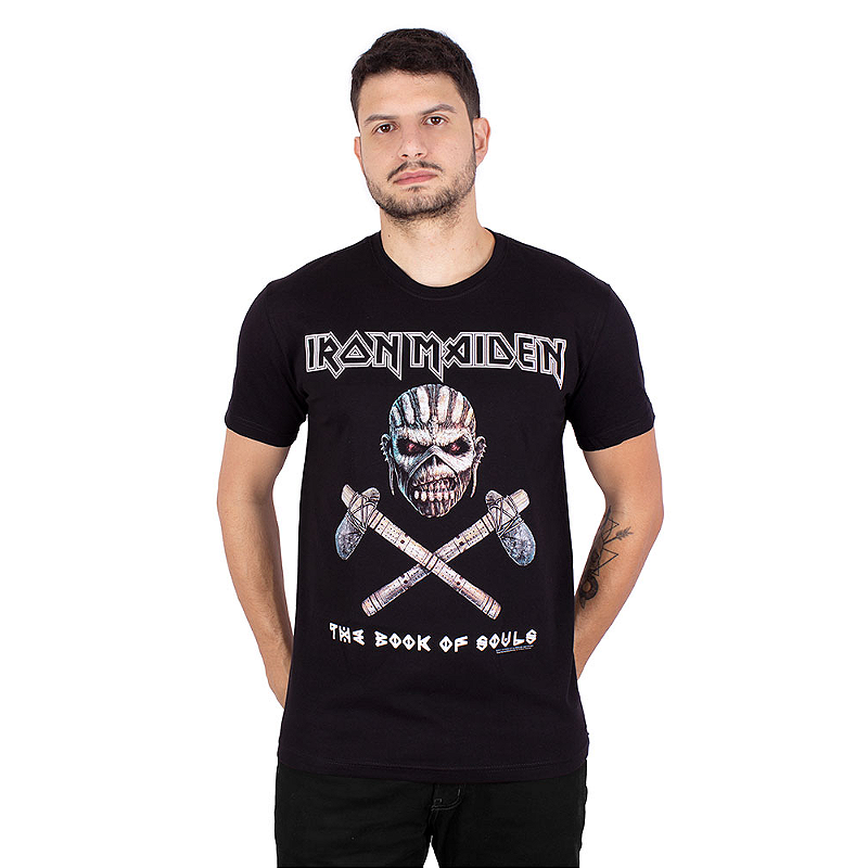 IRON MAIDEN THE BOOK OF SOULS ツアーTシャツ ts1318-camiseta-stamp-iron-
