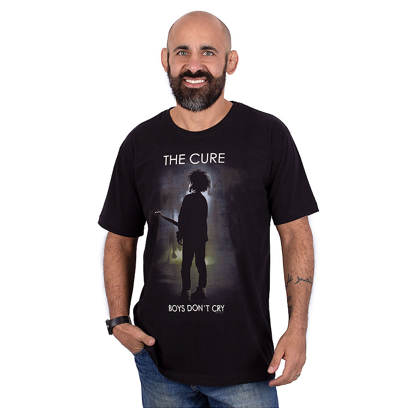 THE CURE/BOY'S DON'T CRY/ザキュア/プリントTシャツ Camiseta The Cure Boys Dont Cry Preta - Art Rock Camisetas - Desde
