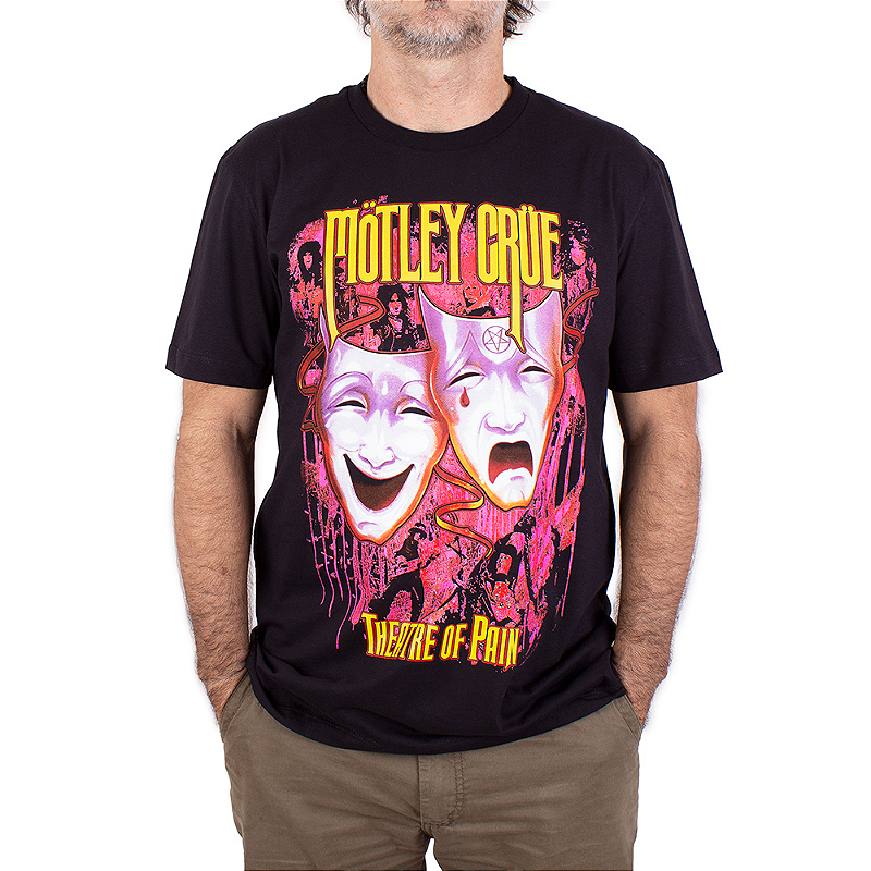 Camiseta Mötley Crüe Preta - Oficial - Art Rock Camisetas - Desde 1992