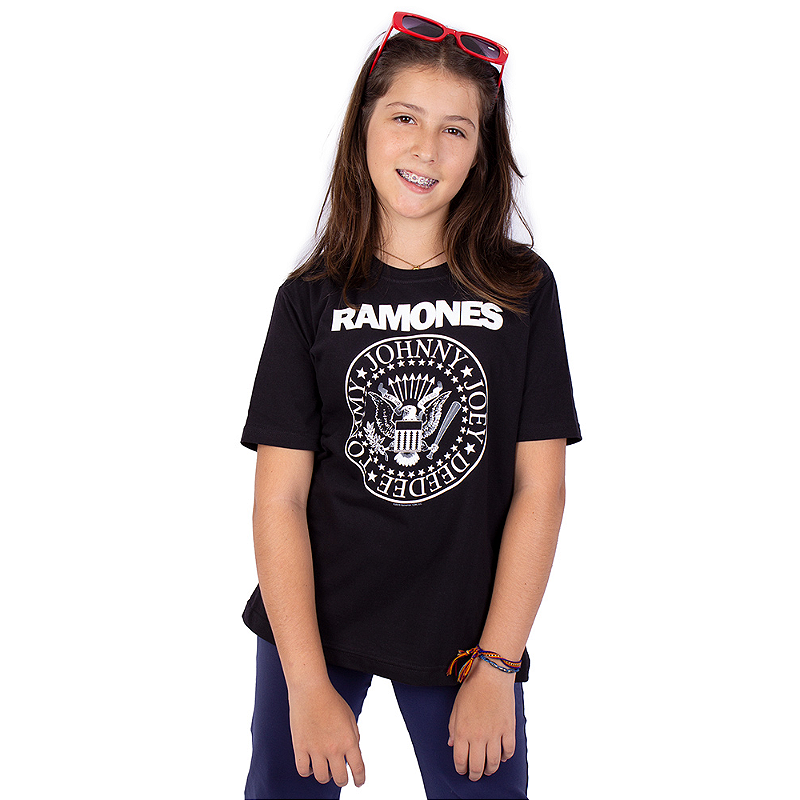 Camiseta Juvenil Ramones Preta Oficial - Art Rock Camisetas