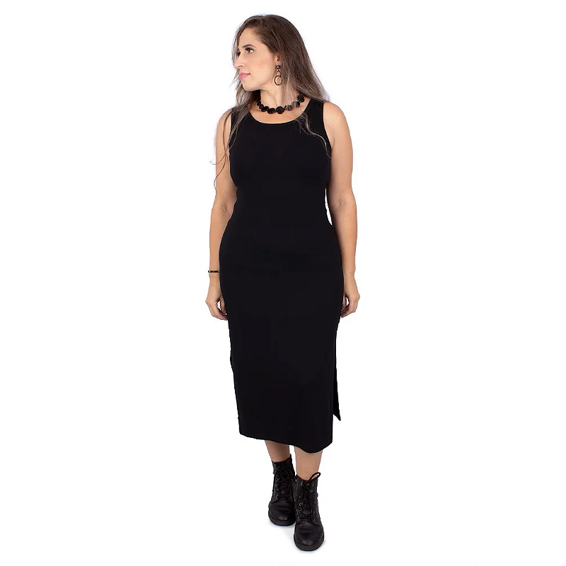 Vestido Tubinho Preto Vestido Gola Choker Plus Size Shop Vestido