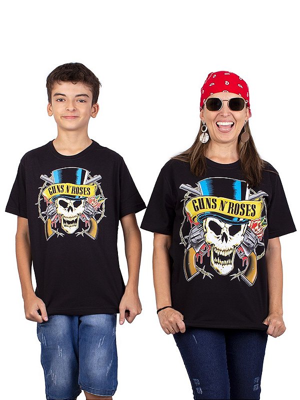 GUNS N ROSES TOP HAT SKULL POLERA DE HOMBRE IMPRESIÓN DTG - POLERAS A