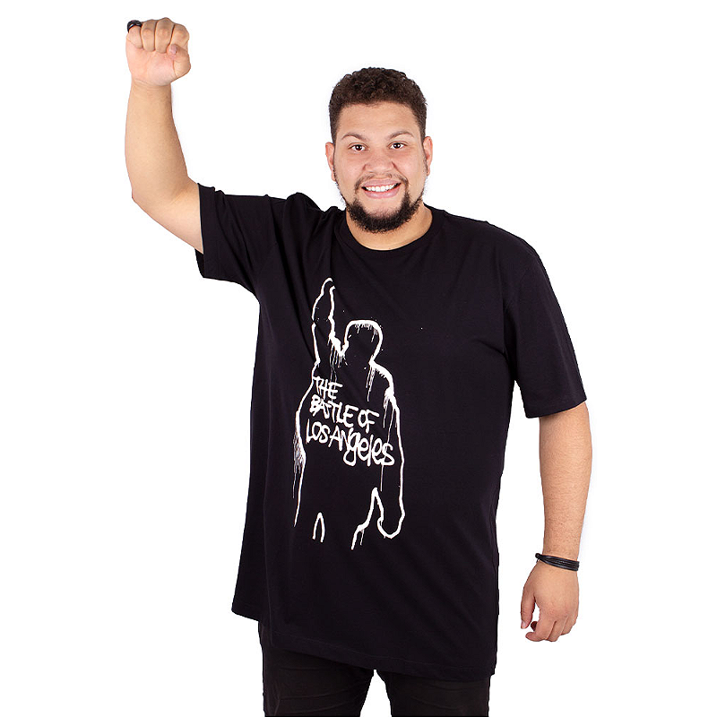 Camiseta Plus Size Rage Against The Machine Preta Oficial - HO HO