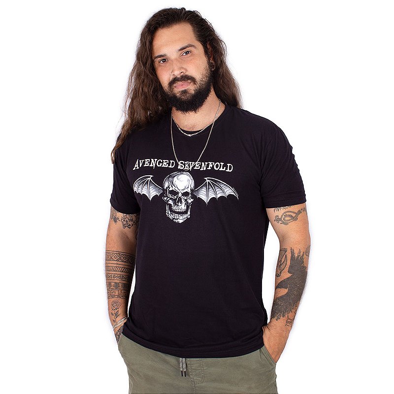 Camiseta Avenged Sevenfold Preta Oficial - Art Rock Camisetas