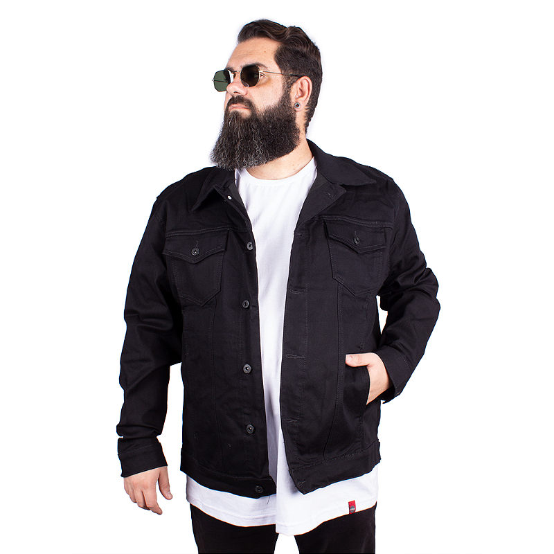 Jaqueta Masculina Plus Size Preta