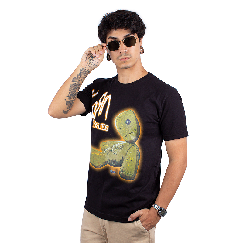 Camiseta Korn Issues Preta Oficial - Art Rock Camisetas - Desde 1992