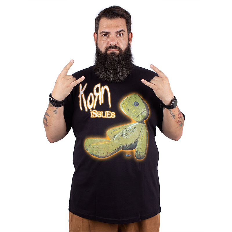 Camiseta Plus Size Korn Issues Preta - Oficial - Art Rock