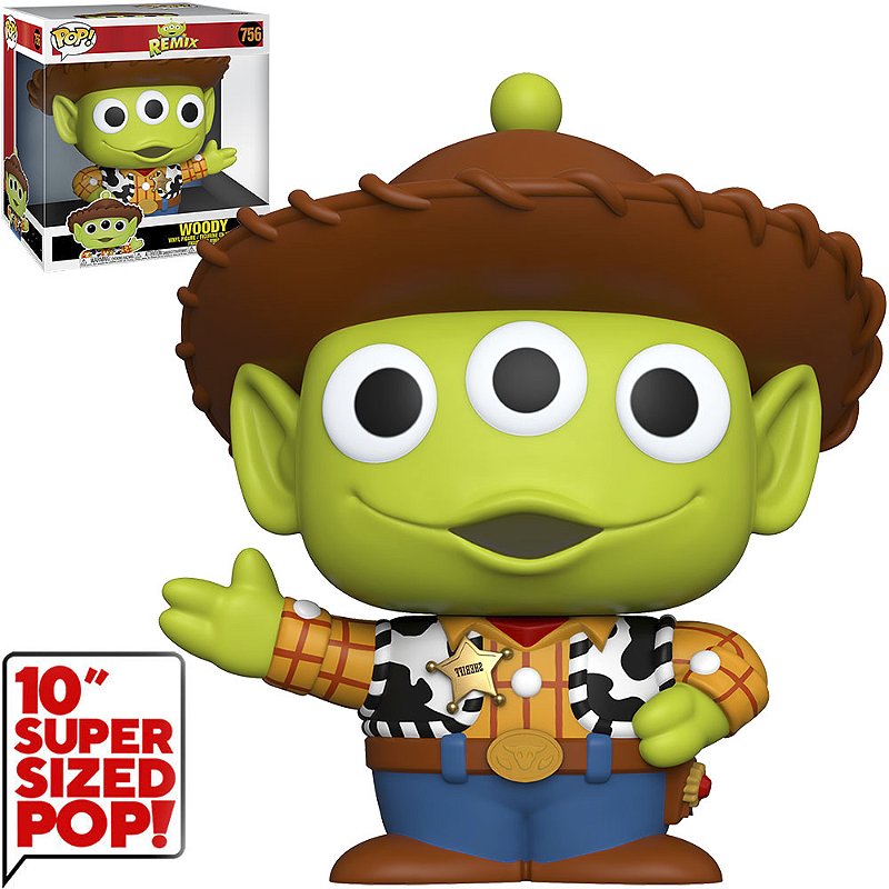 Funko Pop! Disney Alien Remix Woody 756 10 Super Size 25cm - Loja 