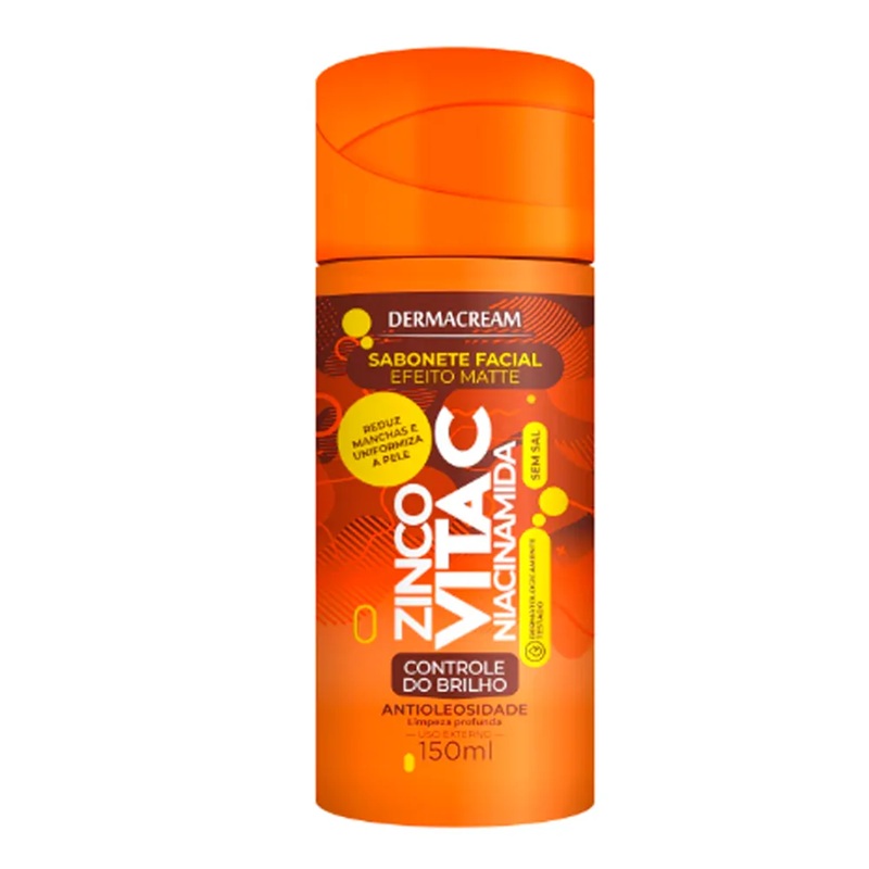 らきびび　ESRENSCE DERMAIN SHOT CxAZ200 Sabonete Facial Vitamina C, Niacinamida e Zinco Dermacream 150ml