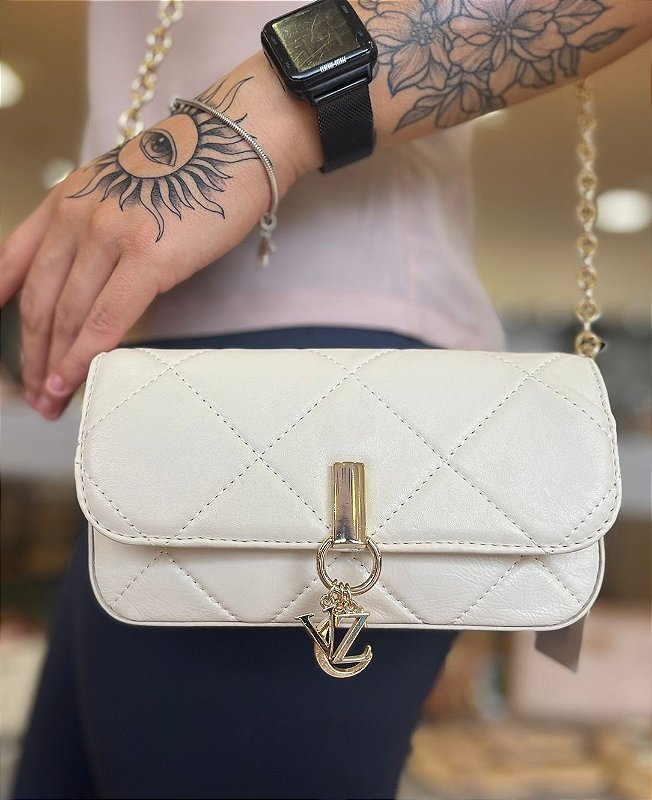 Bolsa Tiracolo Cássia Pequena Off White VICENZA