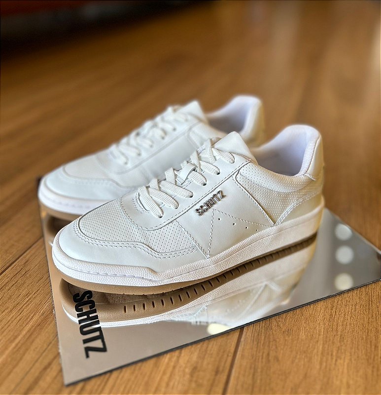 Tênis Casual Couro Branco SCHUTZ
