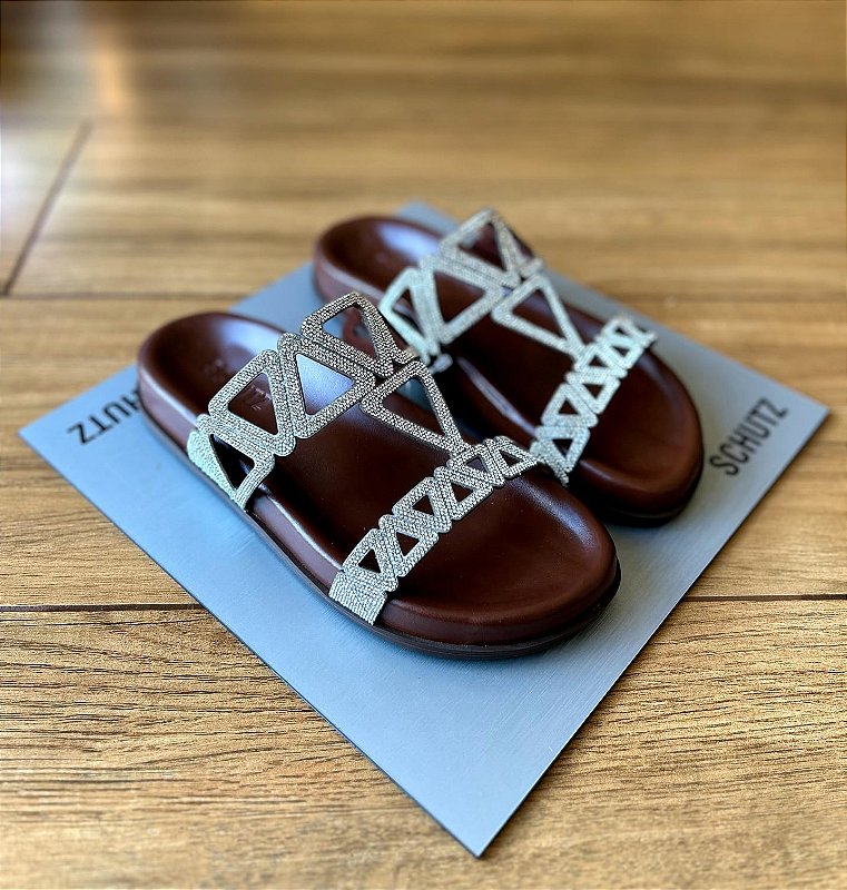 Papete Slim Cabedal Triangle Brilho SCHUTZ