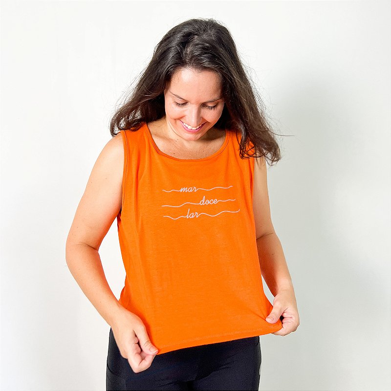 Cropped Viscolycra Coral - Mar Doce Lar