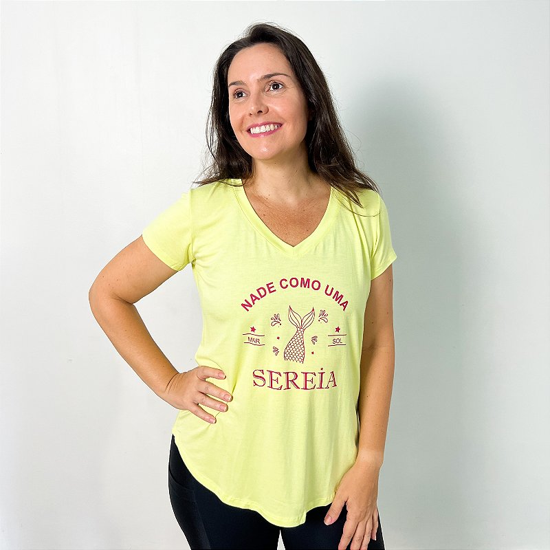 Baby look Viscolycra Lima - Nade Como Uma Sereia