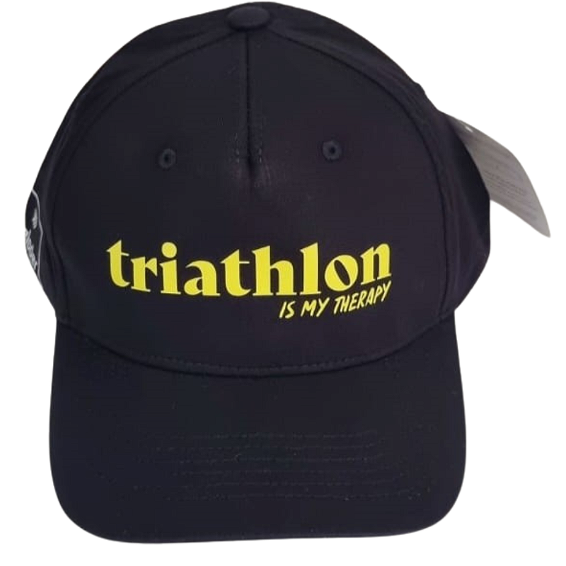 Boné Triathlon is My Therapy Preto - Modelo Fechado