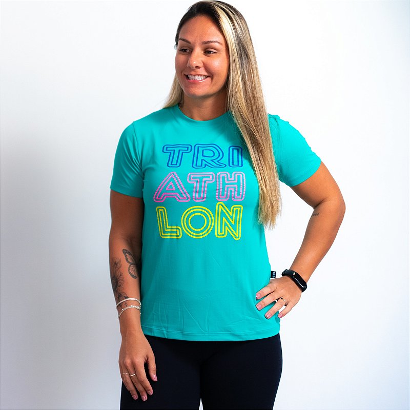 Baby Look Dry Fit Verde Esmeralda - Triathlon Neon