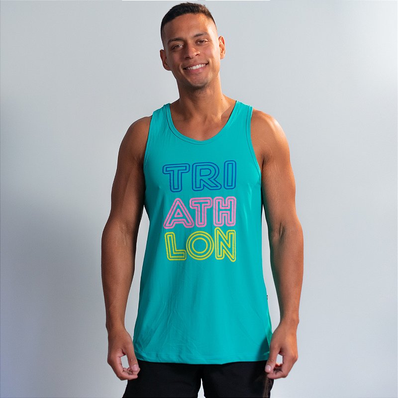 Regata Dry Fit Tradicional Verde Esmeralda - Triathlon Neon