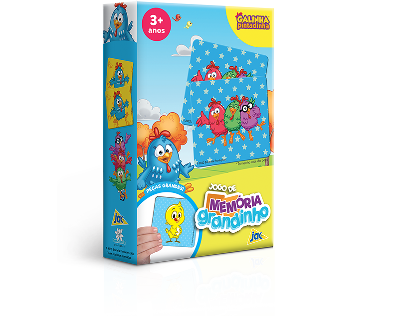 Jogo De Memória Grandinho Galinha Pintadinha - Blanc Toys