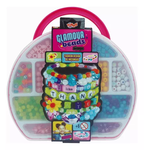 Kit Miçangas Glamour Beads Meia Lua Maleta - Blanc Toys - Onde