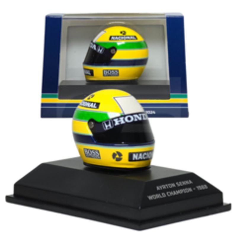 Miniatura Capacete Ayrton Senna - Edição Especial - Blanc Toys