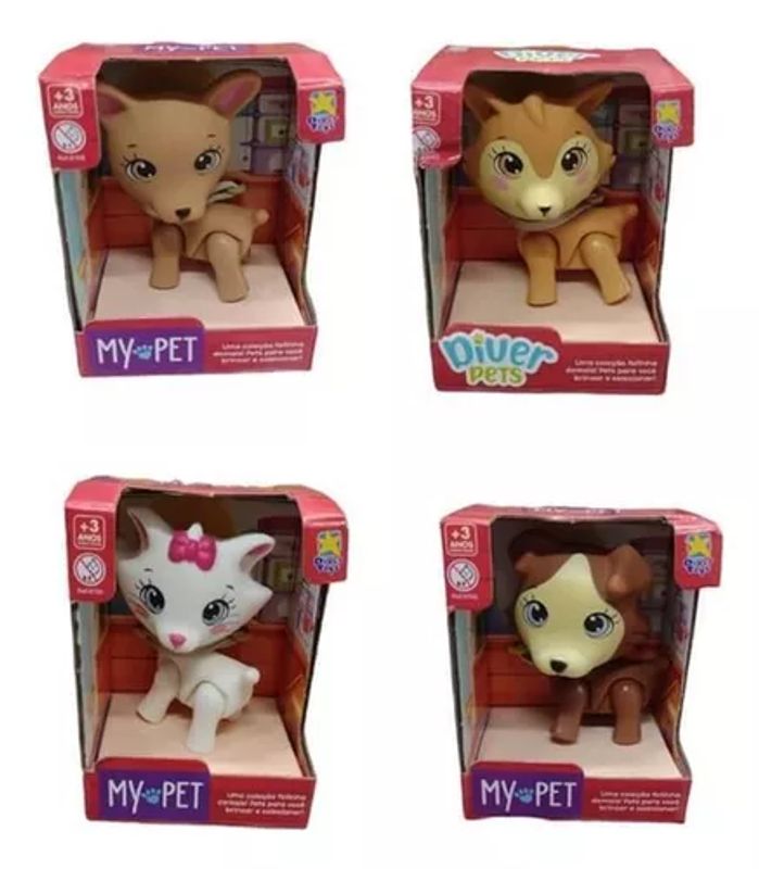 Divertoys My Pet (Animais em Vinil) - Brinquedo Encantador - Blanc