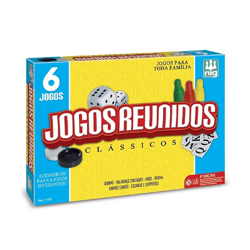 Jogo Reunidos 6 em 1 Nig - Blanc Toys - Onde brincar vai além da