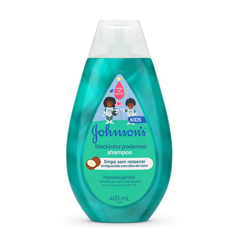 Johnson's Baby Shampoo Para Cabelos Crespos Blackinho Poderoso 400mL
