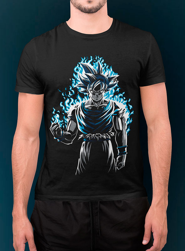 Camisa Camiseta Blusa Black Goku Instinto Superior