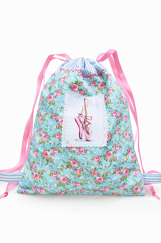 Bolsa Ballet Infantil Mochilinha Flor