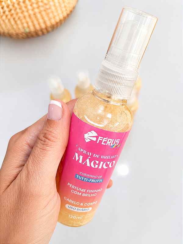 Spray de Brilho Infantil Férus Kids 3 em 1 – Glitter para Cabelo e Corpo