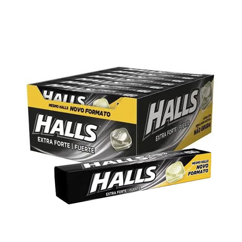 Caixa de Bala Drops Halls Extra Forte Preto C/21 Unidades - Ameripan ...