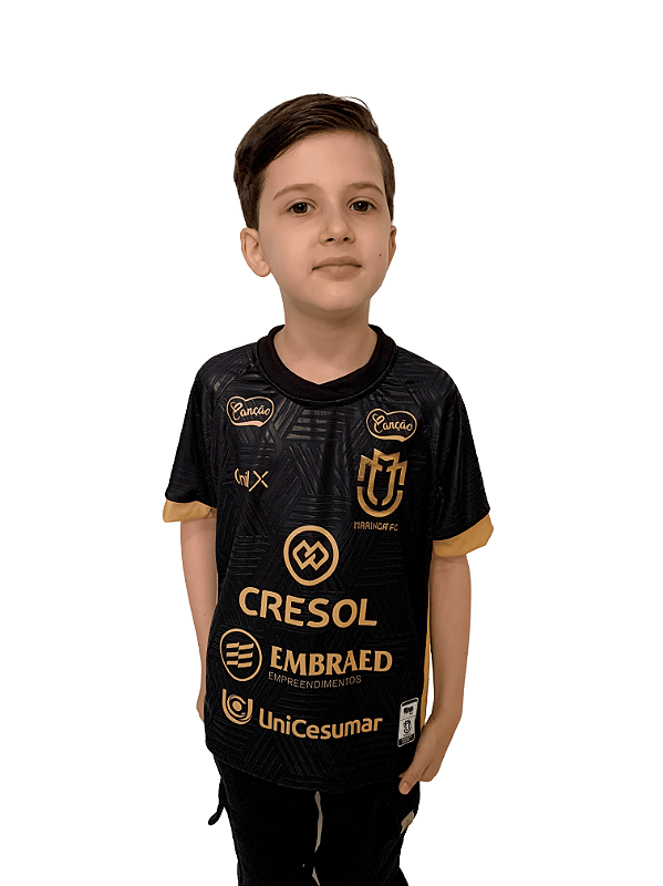 CAMISA OFICIAL 2024 INFANTIL PRETA