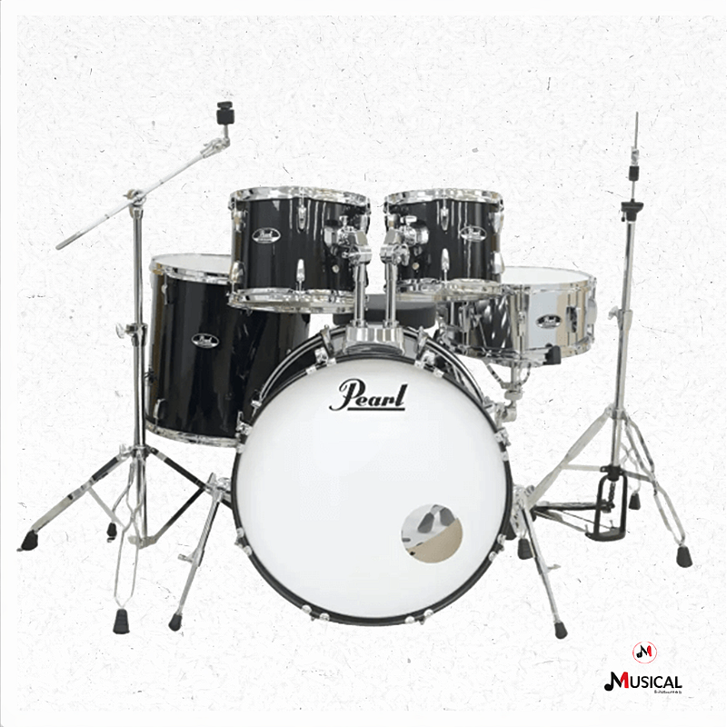 Bateria Pearl Roadshow RS505 Jet Black com Ferragens e Banco