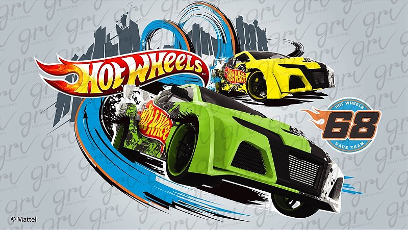 HOTWHEELS TOPO DE BOLO (DETALHE EM 3D) - PAPEL ARROZ ESPECIAL