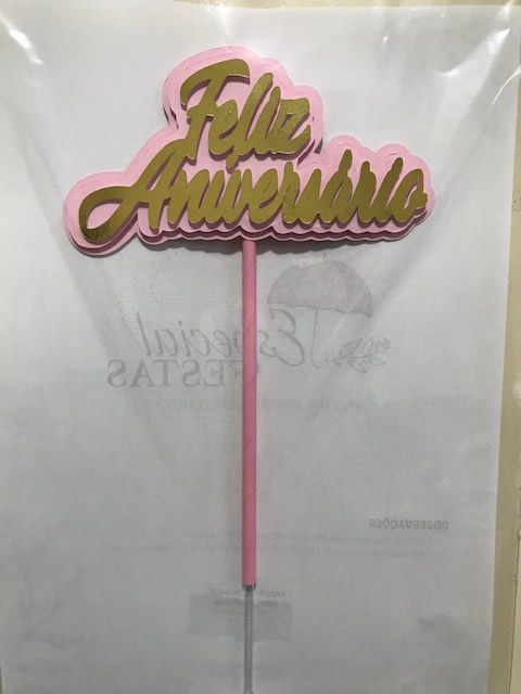 Topo De Bolo - Tema Mesversário Princesa Rosa