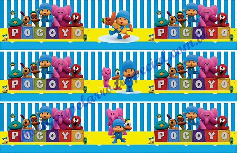 POCOYO FAIXA LATERAL 001 A4 - PAPEL ARROZ ESPECIAL