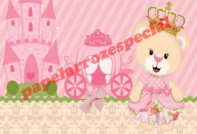 URSINHA ROSA 007 A4 - PAPEL ARROZ ESPECIAL URSINHA ROSA 007 A4 - PAPEL ARROZ ESPECIAL