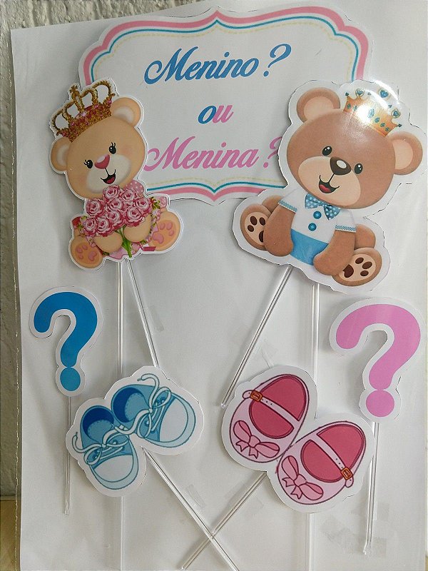 CHA REVELAÇÃO 001 TOPO DE BOLO (PAPEL FOTOGRÁFICO) - PAPEL 