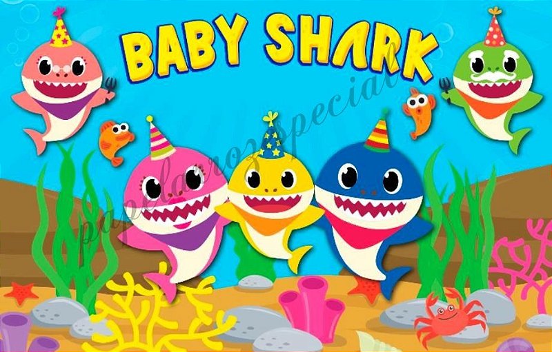BABY SHARK 001 A4 - PAPEL ARROZ ESPECIAL