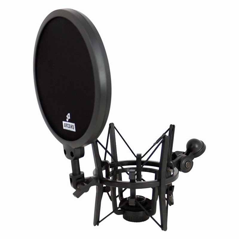 Shock Mount Aranha Com Pop Filter Arcano Mn-2 Rosca Externa - Rede